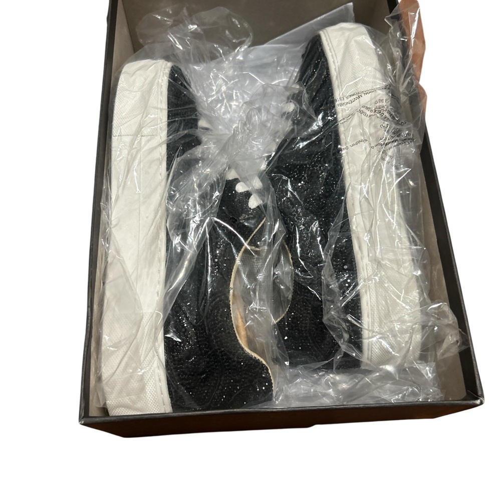 Betsey Johnson Sidny Black Rhinestone Platform Sneakers Size 8 NIB - Picture 8 of 9